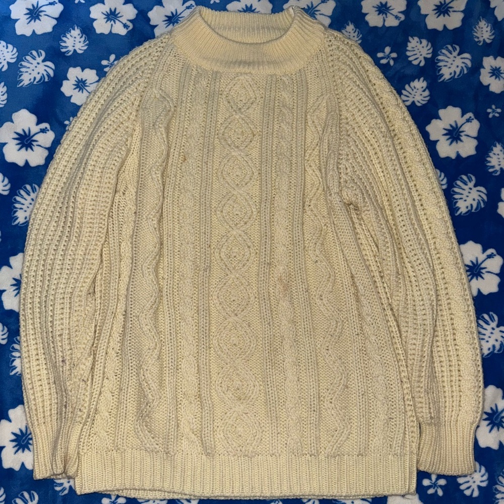 Cream Cable Knit Sweater